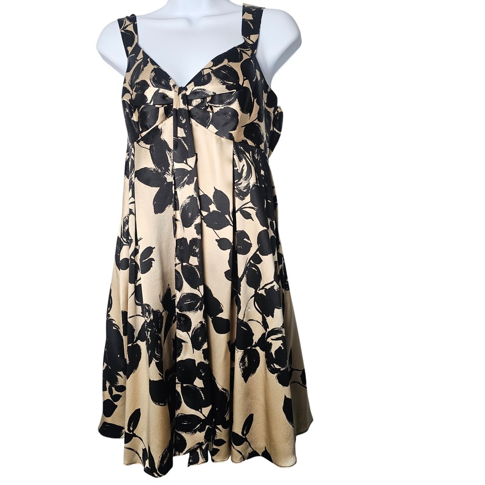 Milly of New York 100% Silk Floral Dress Cocktail Party Luxury Size 6 Silk Lined